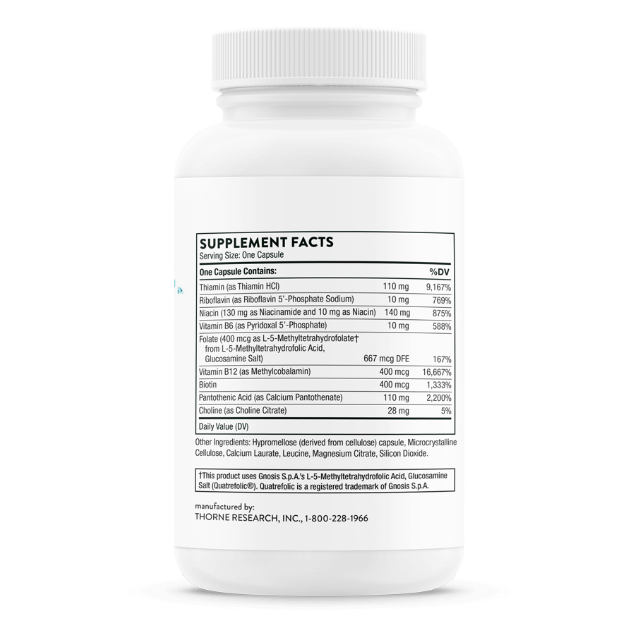 美國原裝 Thorne Research Basic B Complex 基本維生素 B 復合物 60粒膠囊 委任代購-細節圖4