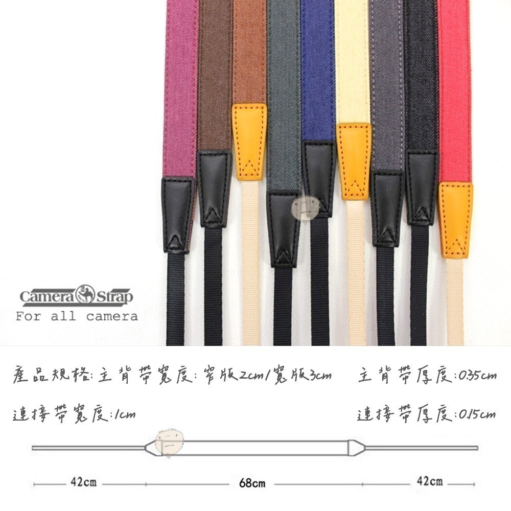 【蘿莉爸】 文青風  牛仔布 寬版 窄版 相機背帶 相機肩帶 牛仔背帶-細節圖2