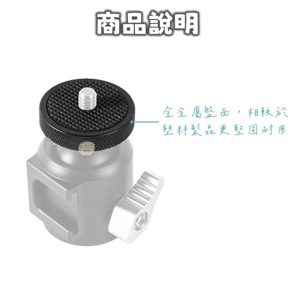 【蘿莉爸】1/4螺絲 金屬 鋁合金 雲台固定轉盤 熱靴座鎖緊旋鈕 1/4螺母 螺絲母-細節圖3