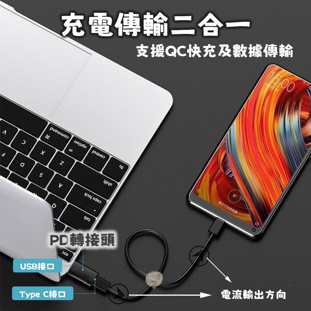 【蘿莉爸】蘋果/iPhone用PD充電線轉接頭 PD轉接頭 Type C(母) 轉 USB3.1 (公) 轉接頭-細節圖5