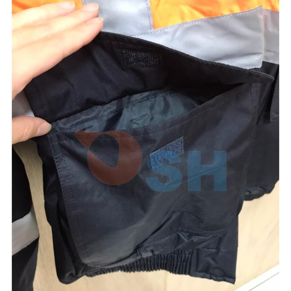 【出清-兩用反光外套雙色(上橘下藍)】工程外套/交換禮物/工地夾克/工地外套/鋪棉外套/長袖外套/防潑水外套-細節圖2