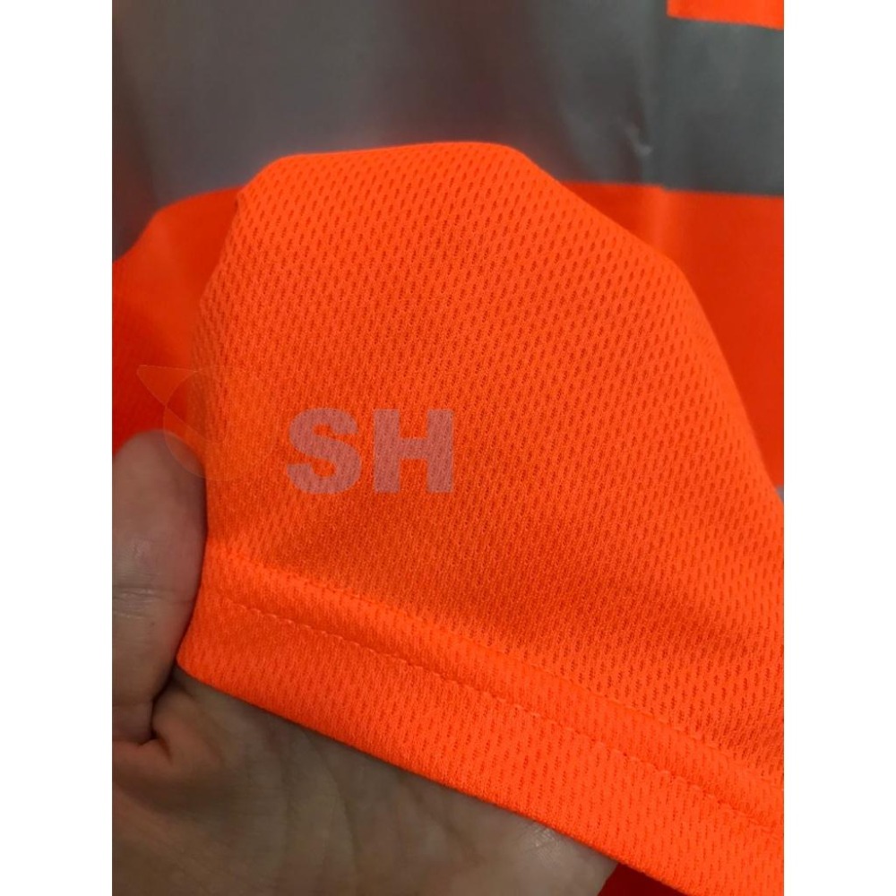【圓領反光T-shirt】橘色桔色反光T恤/反光衣/長袖上衣/圓領/工作服/吸濕排汗/工作服/工地排汗衫-細節圖3