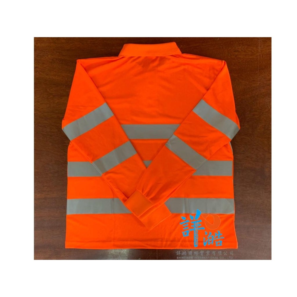 【長袖翻領上衣】反光上衣/施工服/工程上衣/長袖上衣/保暖上衣/工地上衣/桔色上衣/橘色/藍色上衣/反光條上衣-細節圖2