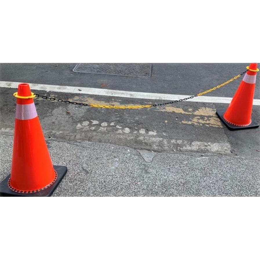 【交通錐套環組】🚚超商限22個/三角錐套鍊組/分隔桿套環鏈條/不含交通錐/塑膠鍊條/塑膠練/防撞桿鍊條-細節圖2