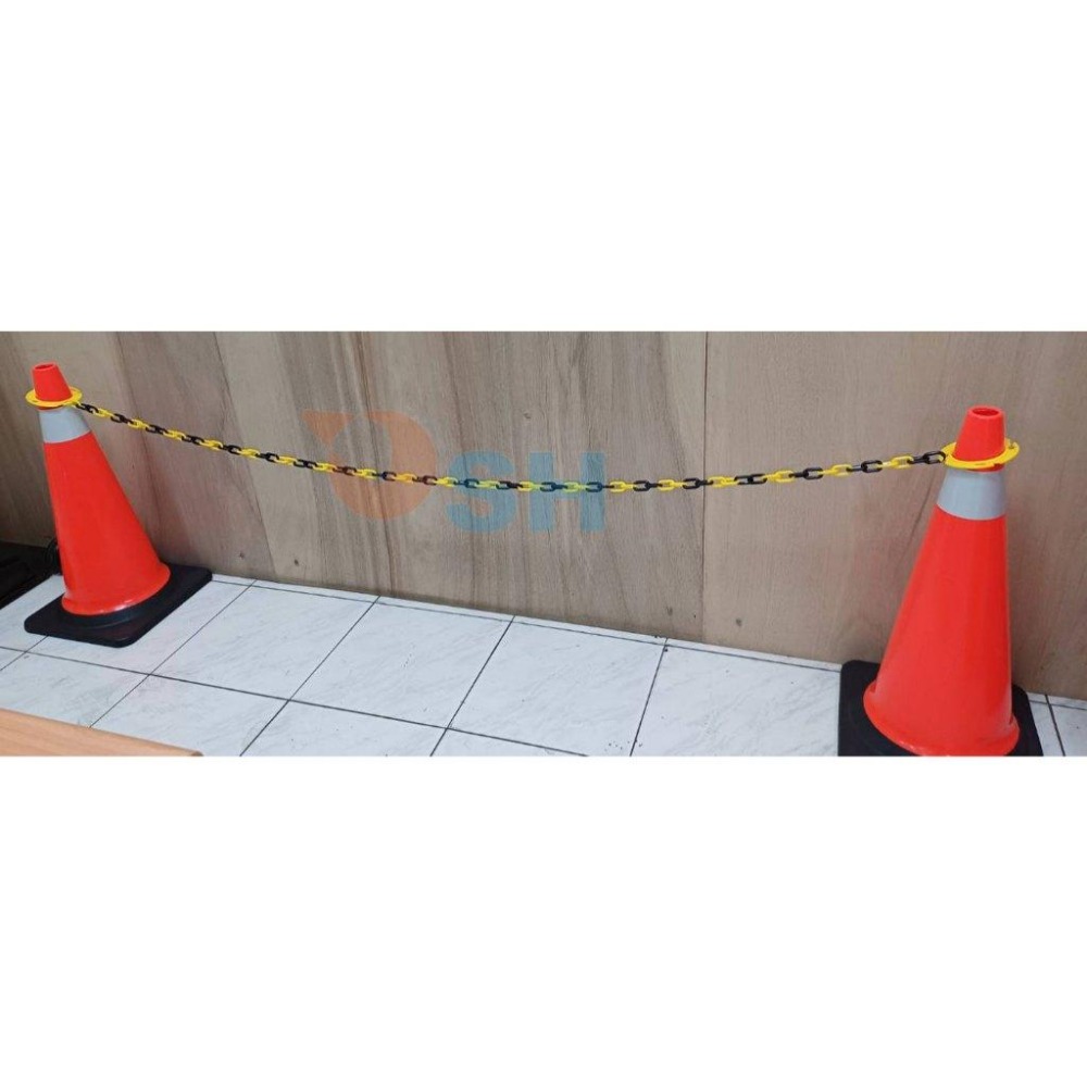 【交通錐套環組】🚚超商限22個/三角錐套鍊組/分隔桿套環鏈條/不含交通錐/塑膠鍊條/塑膠練/防撞桿鍊條-細節圖3