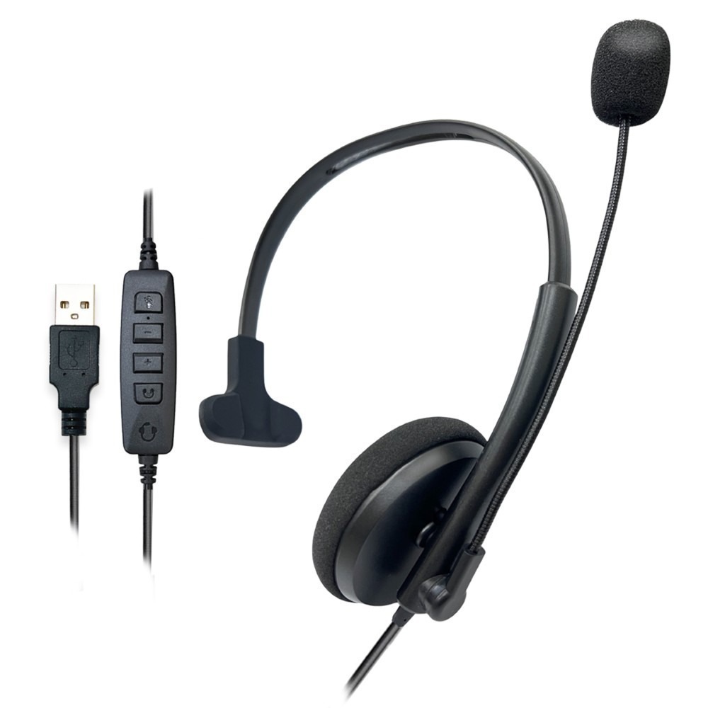 [ZIYA] 辦公商務專用 頭戴式耳機 附麥克風 單耳 USB 插頭/介面 流暢互動款-細節圖5