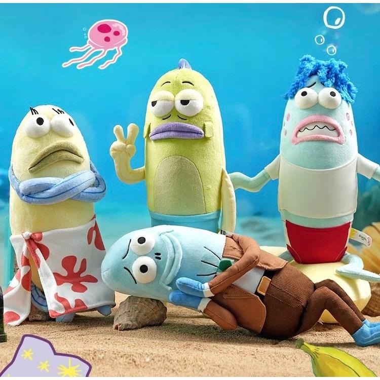 《$uper Toys》全新現貨 大尺寸 KKV 海綿寶寶 比奇堡居民 比奇堡 路人魚 毛絨 娃娃 搞怪 呆呆魚 玩偶-細節圖2