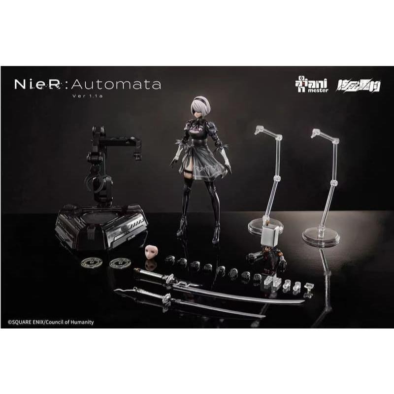 《$uper Toys》全新 大漫匠 核金重構 1/9 可動 包膠人偶 尼爾：自動人形 2B 公仔 模型 人偶-細節圖6