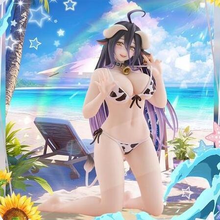 《$uper Toys》全新 日版景品 TAITO 不死者之王 雅兒貝德 Desktop Cute 乳牛 泳裝 公仔-細節圖2