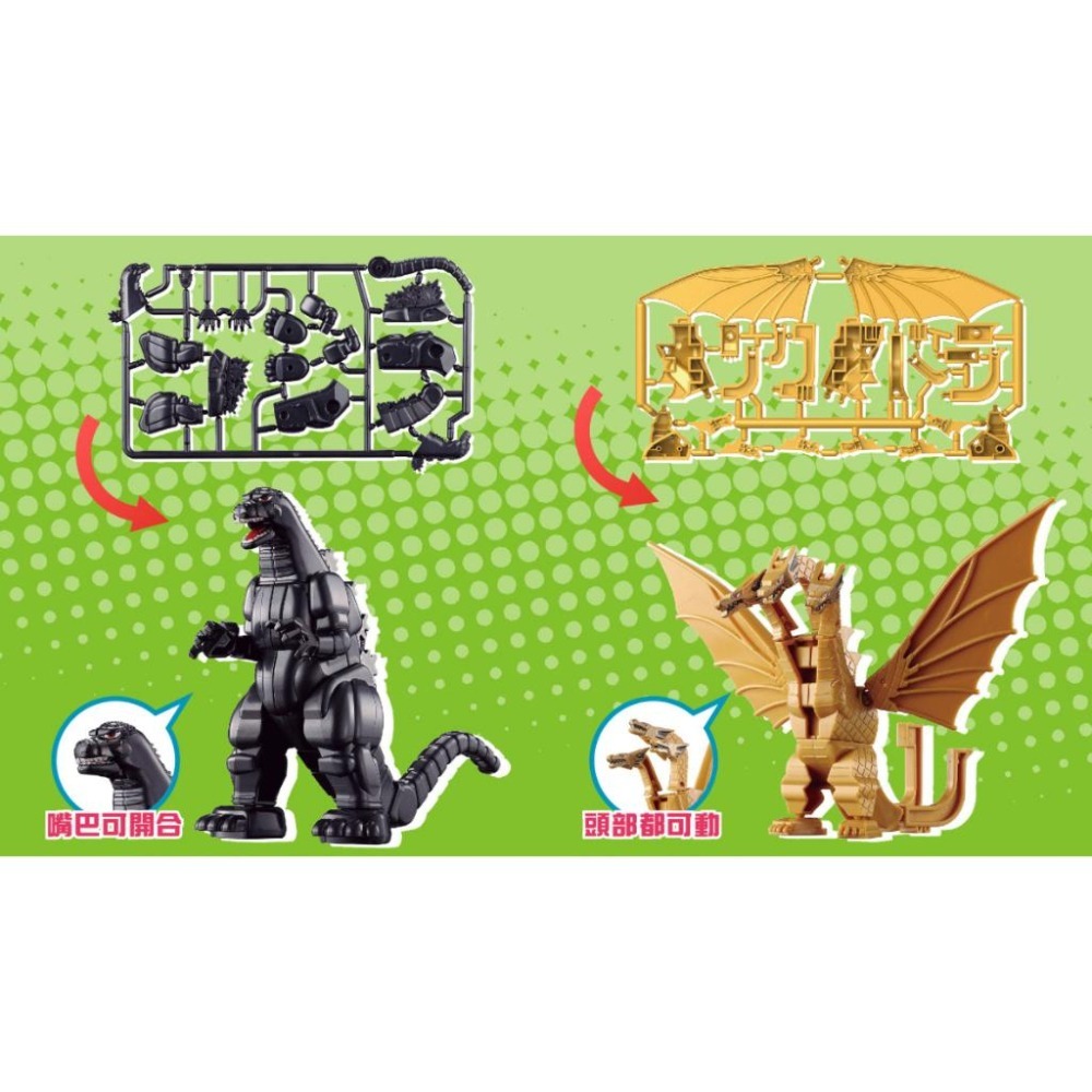 《$uper Toys》全新 萬代 ㄟ多拉 組裝模型 哥吉拉 基多拉 公仔 玩具-細節圖2