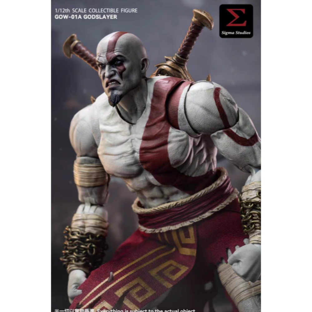 SIGMA STUDIOS GOW-01A 1/12 弒神者 奎神 奎爺 戰神 克雷托斯 可動人偶-細節圖3