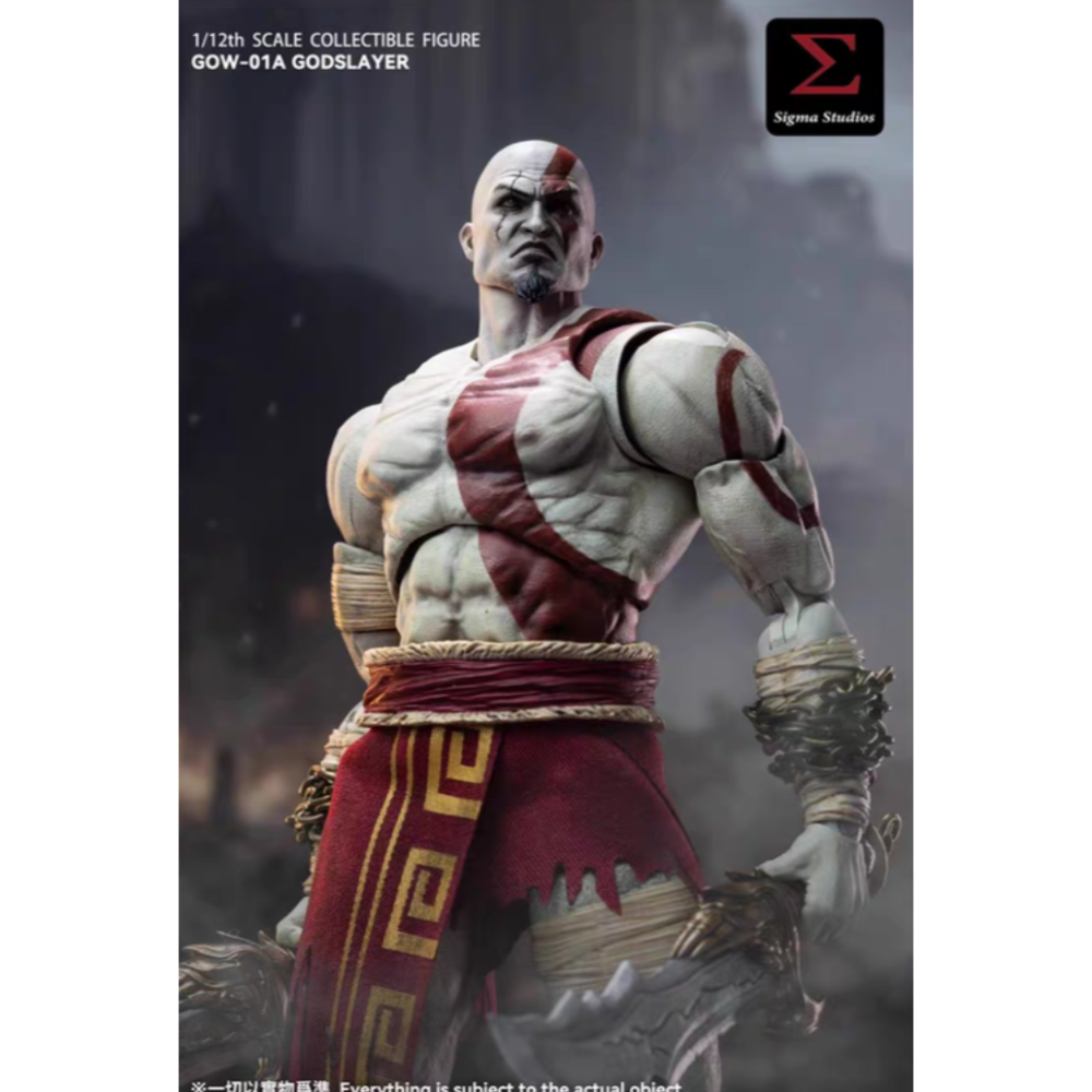 SIGMA STUDIOS GOW-01A 1/12 弒神者 奎神 奎爺 戰神 克雷托斯 可動人偶-細節圖4