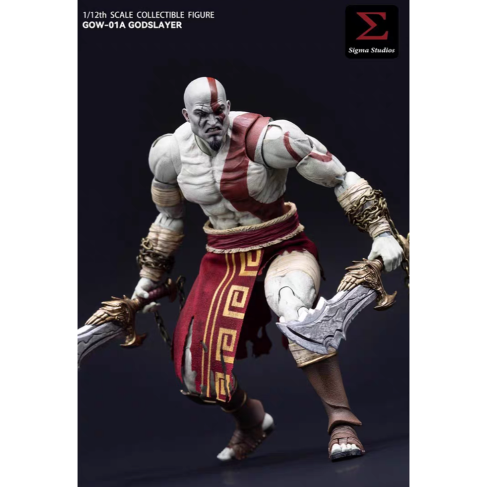 SIGMA STUDIOS GOW-01A 1/12 弒神者 奎神 奎爺 戰神 克雷托斯 可動人偶-細節圖5