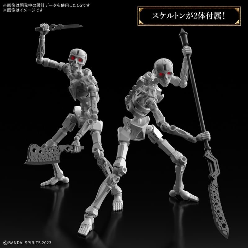 《$uper Toys》全新 萬代 30MF 組裝奇幻輕作戰 卓爾骸骨兵 死靈騎士 組裝 模型 公仔 人偶 骨兵-細節圖8