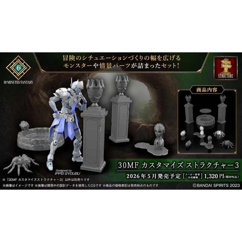 《$uper Toys》全新 萬代 30MF 改裝景物3 組裝奇幻輕作戰 組裝 模型 公仔 人偶 骨兵 場景-細節圖2