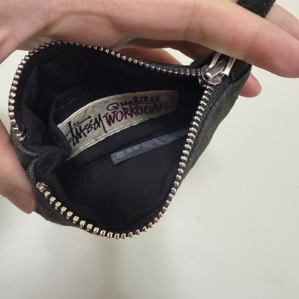 Stussy Canvas Coin Pouch 水洗 黑色 錢包-細節圖5