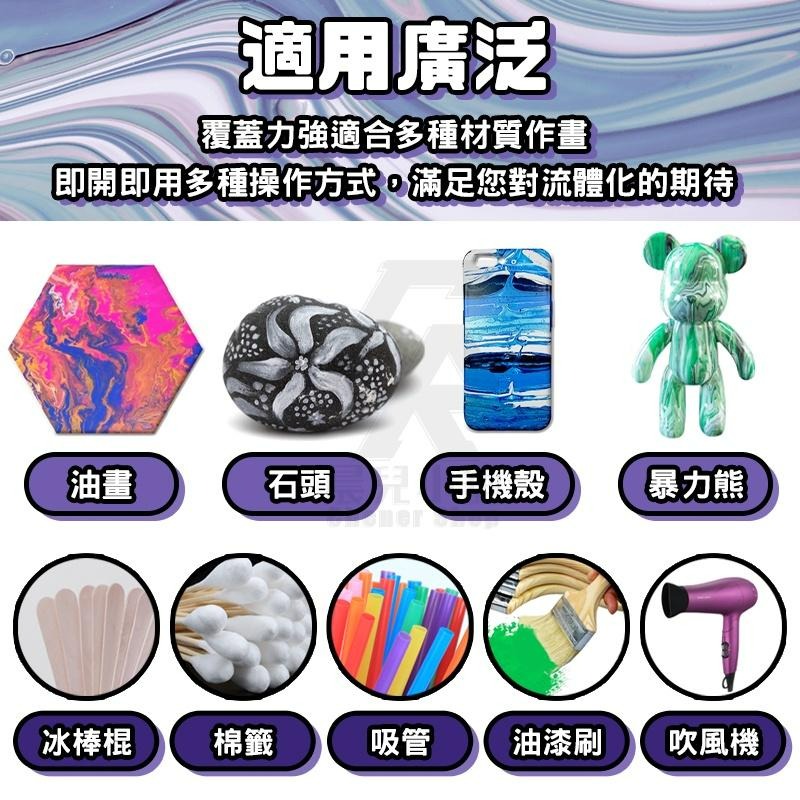 高光 流體顏料 手工DIY流體熊流體畫丙烯顏料 手繪專業 流體畫 顏料 繪畫 油畫 丙烯酸顏料 無毒廣告顏料 無甲醛顏料-細節圖4