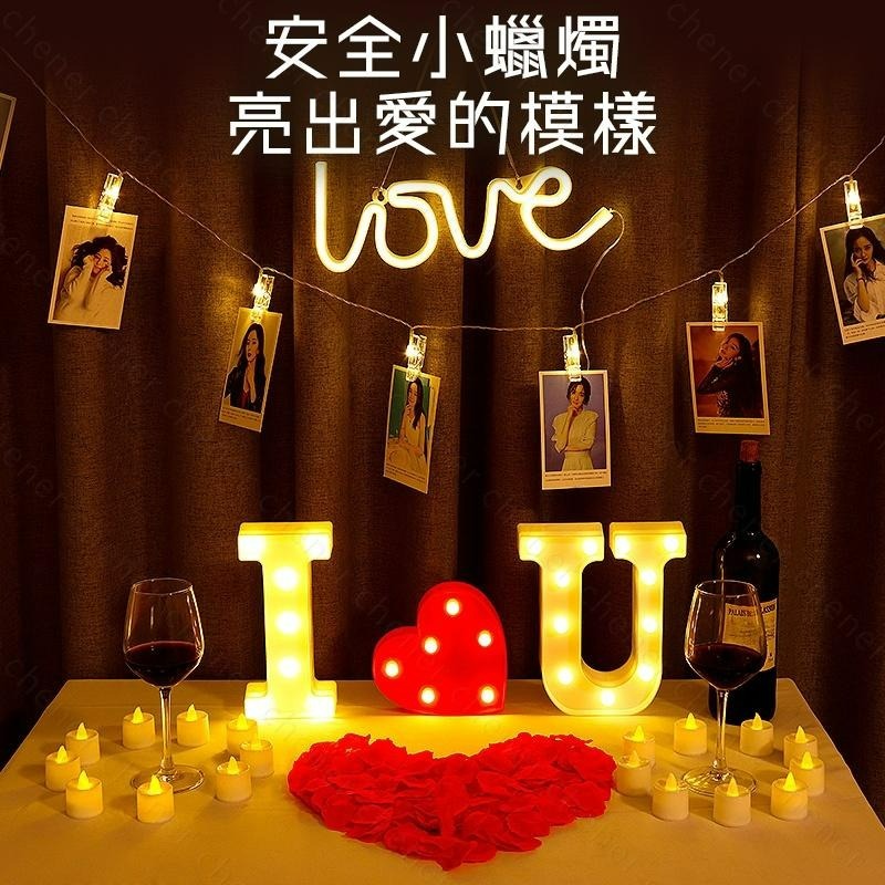 LED蠟燭燈 電子蠟燭燈 求婚 告白 生日派對 安全無煙蠟燭 排字蠟燭 小夜燈 聖誕裝飾 仿真蠟燭-細節圖6