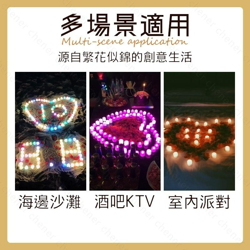 LED蠟燭燈 電子蠟燭燈 求婚 告白 生日派對 安全無煙蠟燭 排字蠟燭 小夜燈 聖誕裝飾 仿真蠟燭-細節圖9