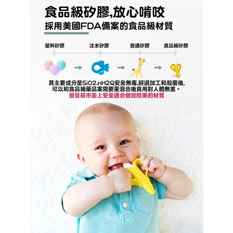 【童話工坊】史努比SNOOPY 香蕉咬咬棒 嬰兒安撫固齒器+收納盒-細節圖2