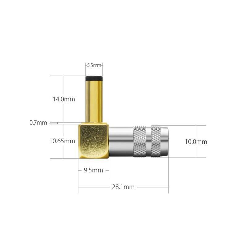【UP Music】現貨 新版14mm 原廠袋裝 日本Oyaide DC-2.1GL音響級鍍金DC端子 L型DC2.1-細節圖5