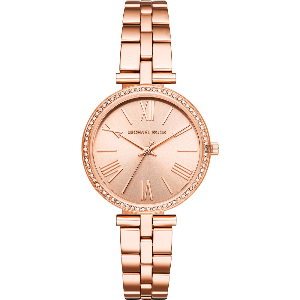Michael Kors MK 浪漫羅馬晶鑽女錶 玫瑰金/34mm MK3904-細節圖3