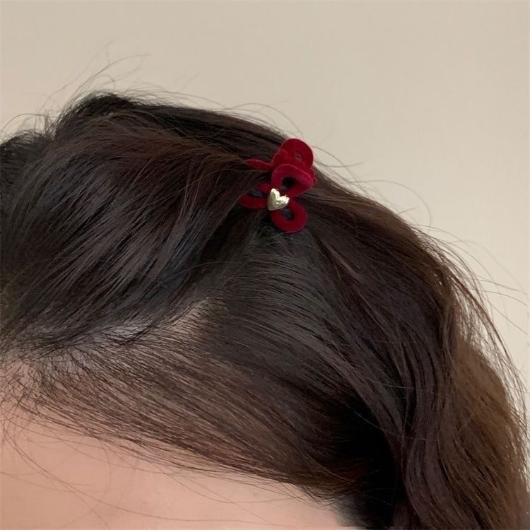 髮飾系列🎀 植絨小抓夾 瀏海 公主頭 髮夾。一組2個。4色-細節圖3