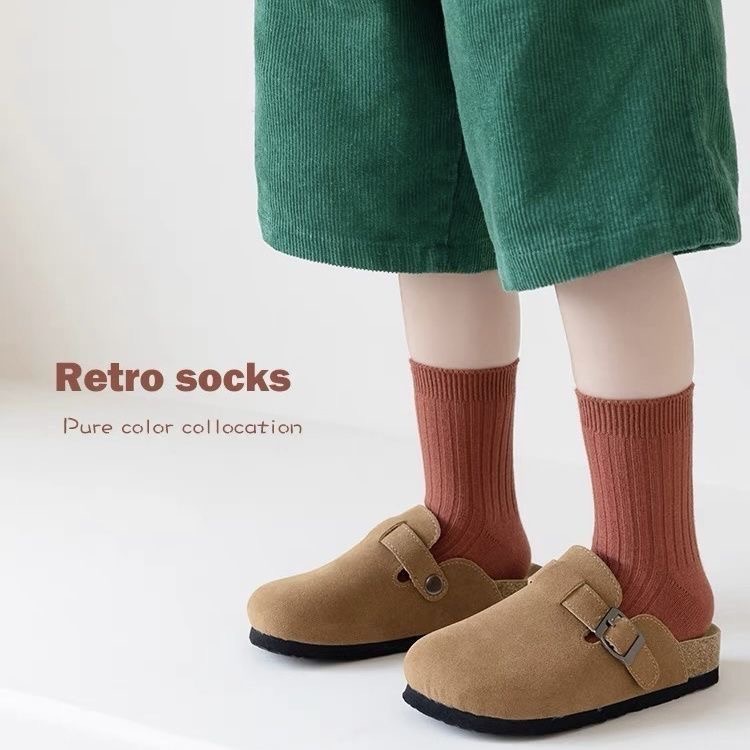 襪子系列🧦 長絨棉 男女寶 中長襪 。一組5雙。3組可選-細節圖2