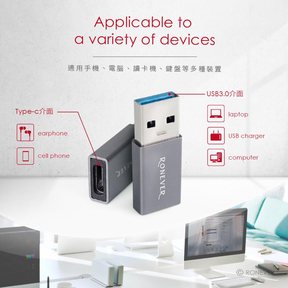 含稅】轉接頭》Type-C to USB3.0轉接頭PC-TU01雙面皆達5G傳輸迷你轉接頭-細節圖4