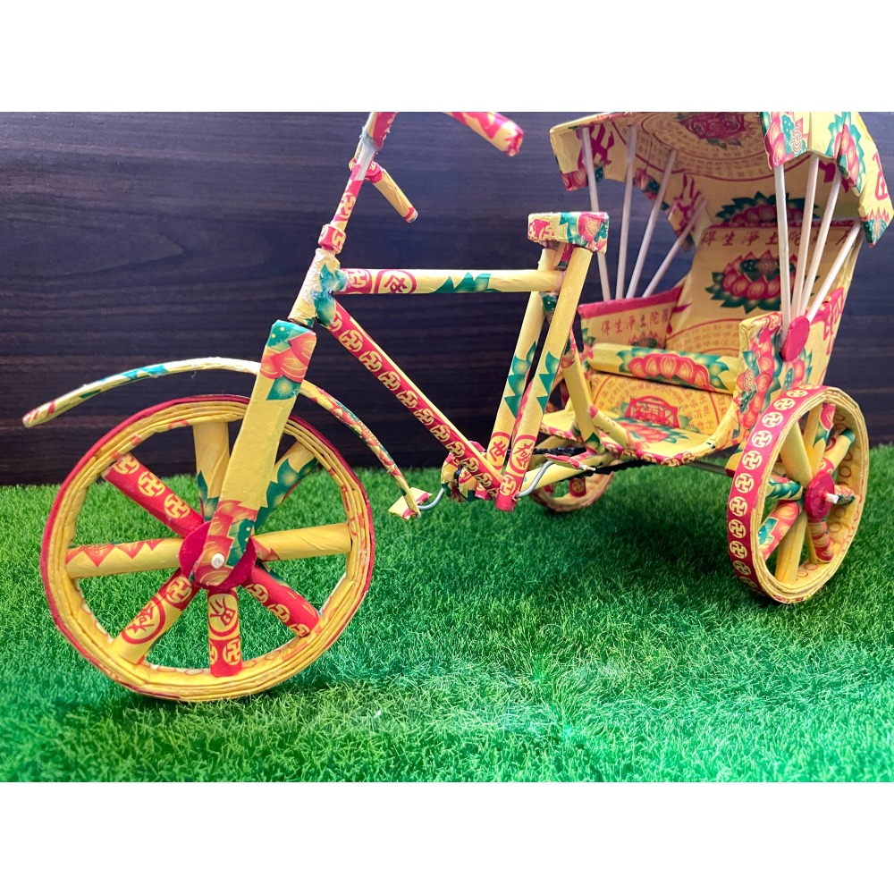 紙紮三輪車(三輪黃包車)-細節圖2