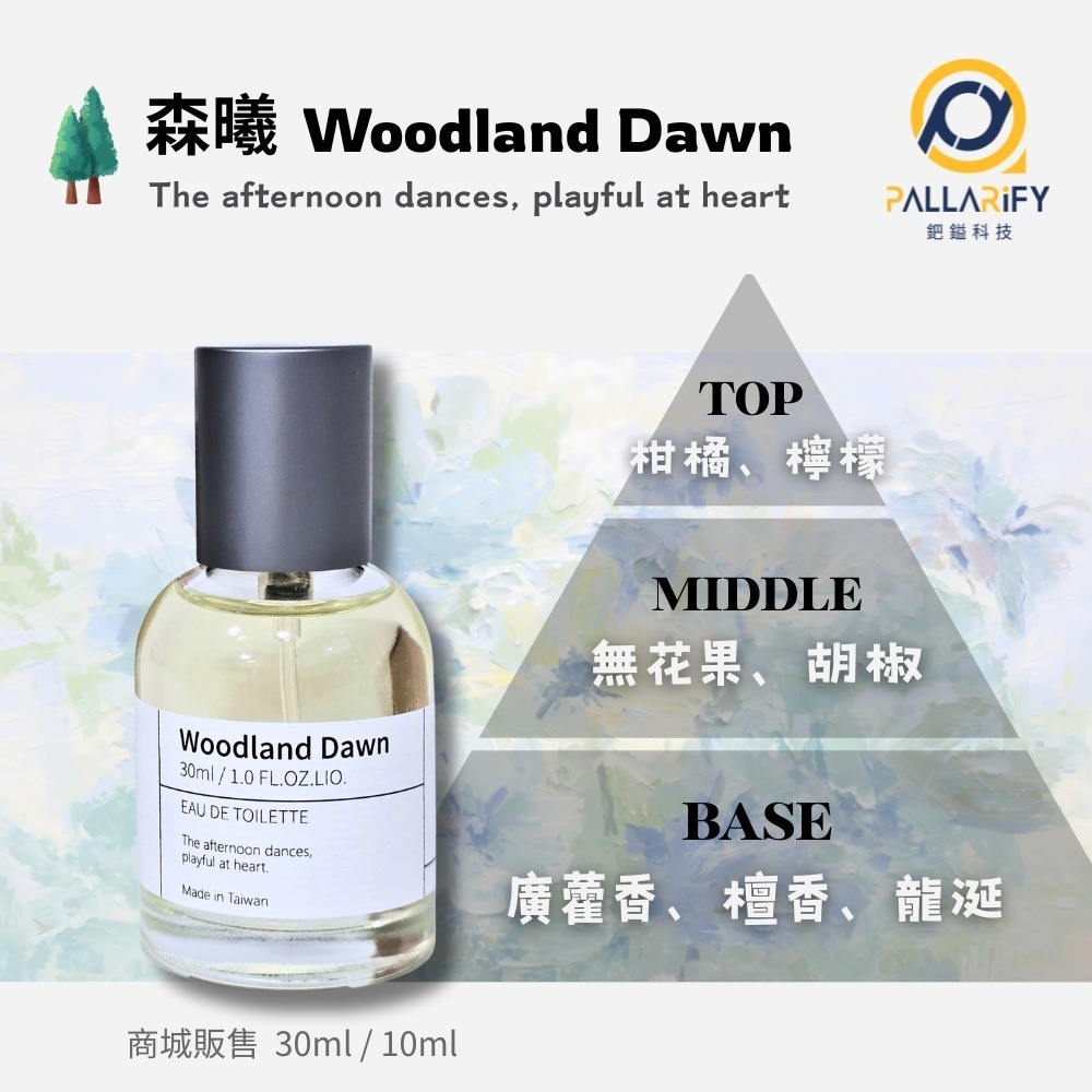 Pallarify 鈀鎰科技【香氛系列】香水/香氛/曙光玫影/玫瑰/森曦/曠野香/EDT(台灣製造)-規格圖7