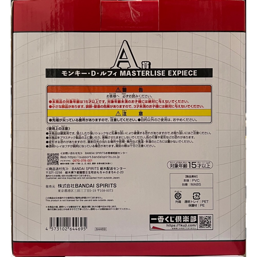 日版 一番賞 A賞 魯夫 未來島 エッグヘッド MASTERLISE EXPIECE BANDAI NAMCO-細節圖2