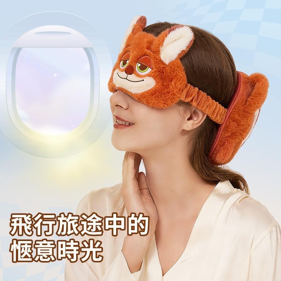 [泡泡潮玩]迪士尼 眼罩 旅行枕 Disney 眼罩頸枕 動物方城市 尼克 小熊維尼 玩具總動員 Zootopia-細節圖3