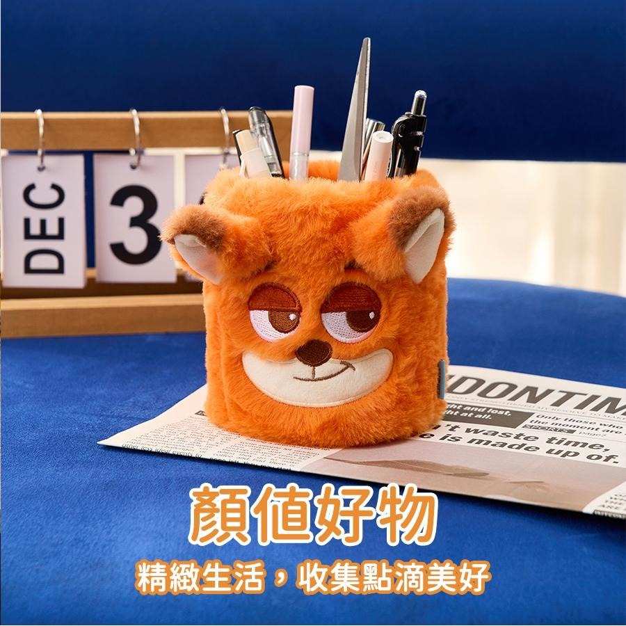 [泡泡潮玩] Disney 迪士尼 絨毛 筆筒 Zoobies 動物方程市 尼克 茱迪 文具 玩具總動員-細節圖9