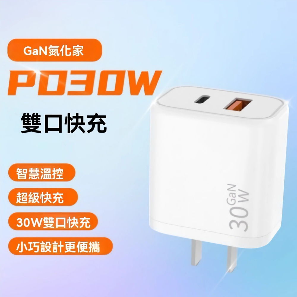 【大亨現貨】30W氮化鎵充電頭(透黑限定款)-細節圖2