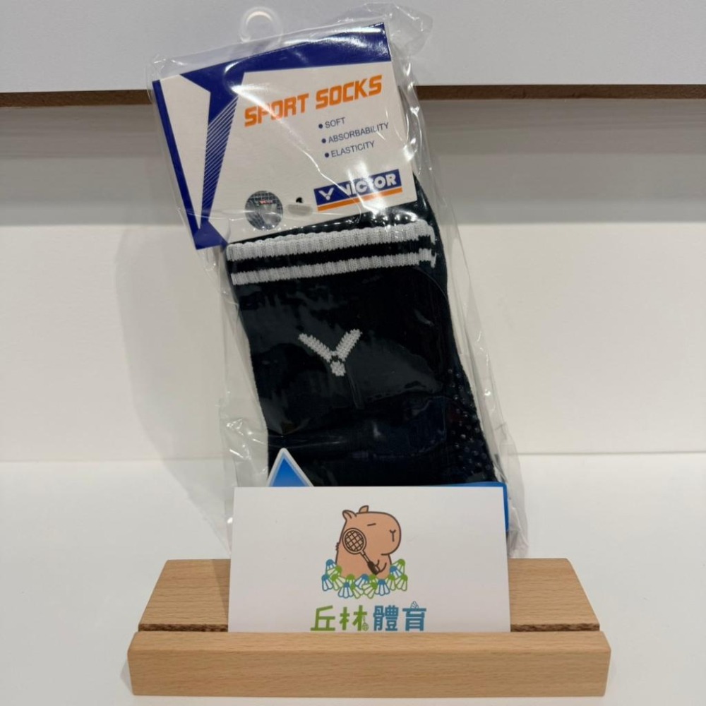 丘林體育Chilling | VICTOR 運動厚襪 | C-5106 F C E 中筒條紋厚襪 | 台製 止滑 基本款-細節圖7