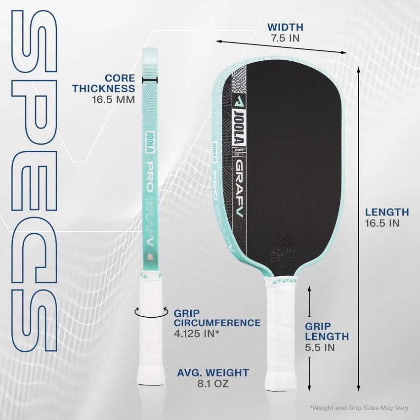 丘林體育Chilling | JOOLA 匹克球 | Graf Pro V 16mm 匹克球拍 | 台灣公司貨 | 女性-細節圖2