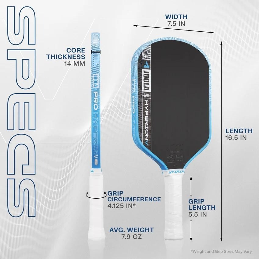 丘林體育Chilling | JOOLA 匹克球 | Hyperion Pro V 14 16mm 匹克球拍 | 5代-細節圖2