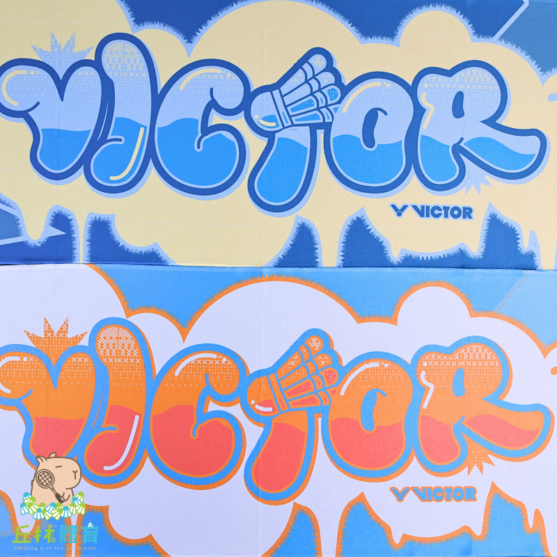 丘林體育Chilling | VICTOR 運動毛巾 |  C-4222 街頭塗鴉款涼感巾 | 涼感紗 超輕薄 涼感巾-細節圖2