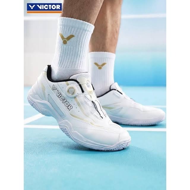丘林體育Chilling | VICTOR 羽球鞋 | A397 A 白金配色 | 旋鈕 轉轉鞋 | 旋扣 免綁鞋帶-細節圖10