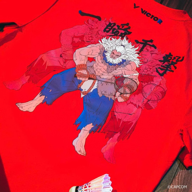 丘林體育Chilling VICTOR x Street Fighter 聯名T恤 T-2602STF 豪鬼 一瞬千擊-細節圖4