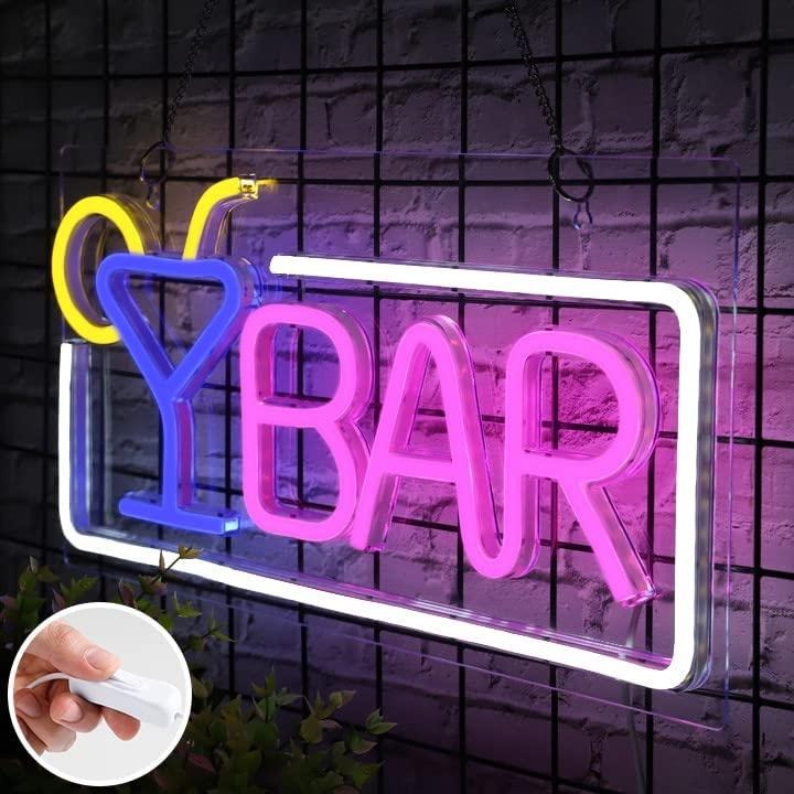 🍸粉紅ＢＡＲ 招牌霓虹燈🍸房間佈置 電競房 背景牆 霓虹燈 牆壁佈置 裝飾小物 情境燈 氣氛燈 氛圍燈 廣告招牌 吧台-細節圖6