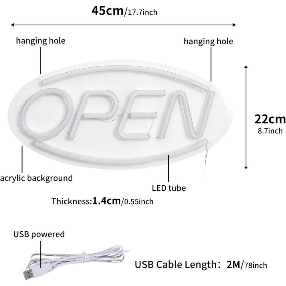 📖ＯＰＥＮ 招牌霓虹燈📖店面招牌 招牌燈 早餐店 餐廳 氣氛燈 氛圍燈 LED燈 居家裝潢 生日 派對 背景牆佈置 夜店-細節圖8