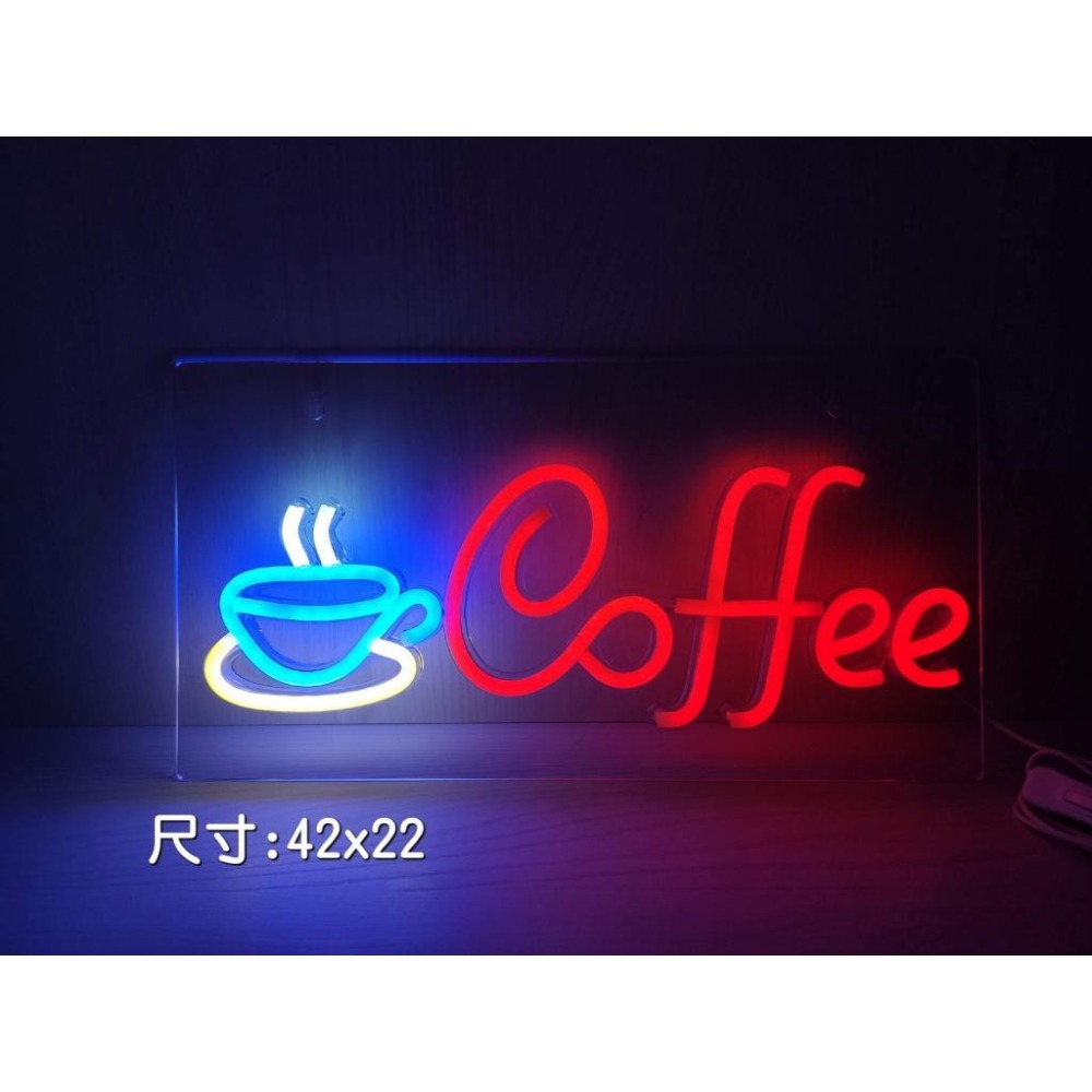 ☕COFFEE 咖啡 招牌霓虹燈☕客製霓虹燈 招牌燈 氣氛燈 氛圍燈 LED燈條 居家裝潢 生日 派對 店面佈置 背景牆-細節圖2