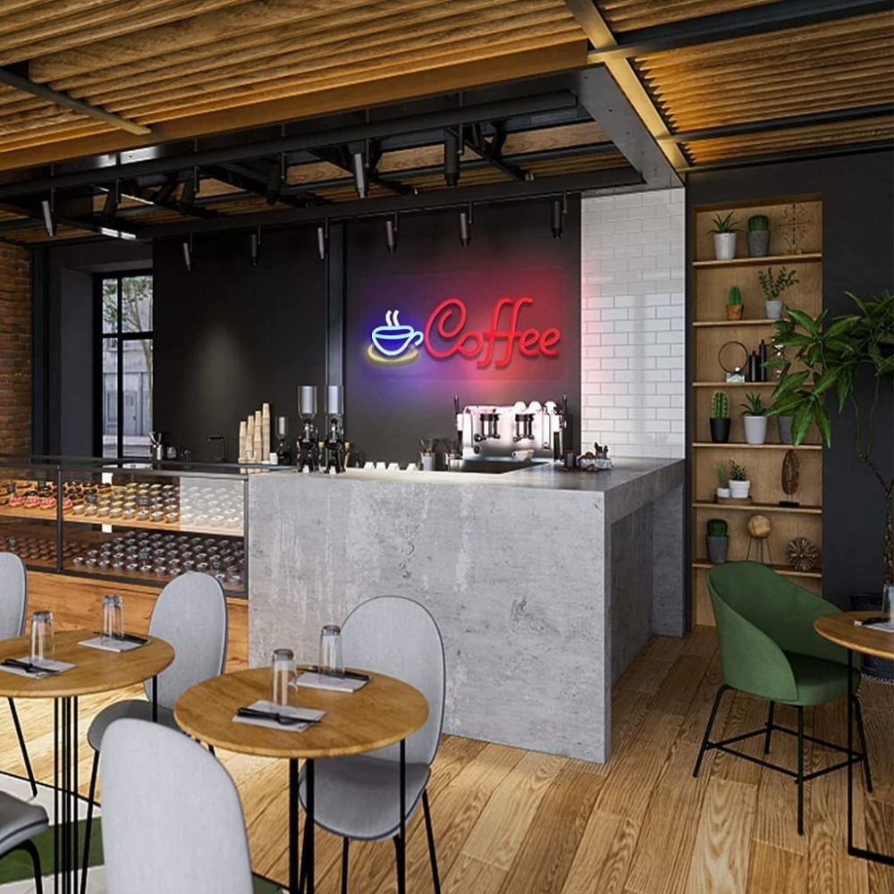 ☕COFFEE 咖啡 招牌霓虹燈☕客製霓虹燈 招牌燈 氣氛燈 氛圍燈 LED燈條 居家裝潢 生日 派對 店面佈置 背景牆-細節圖5