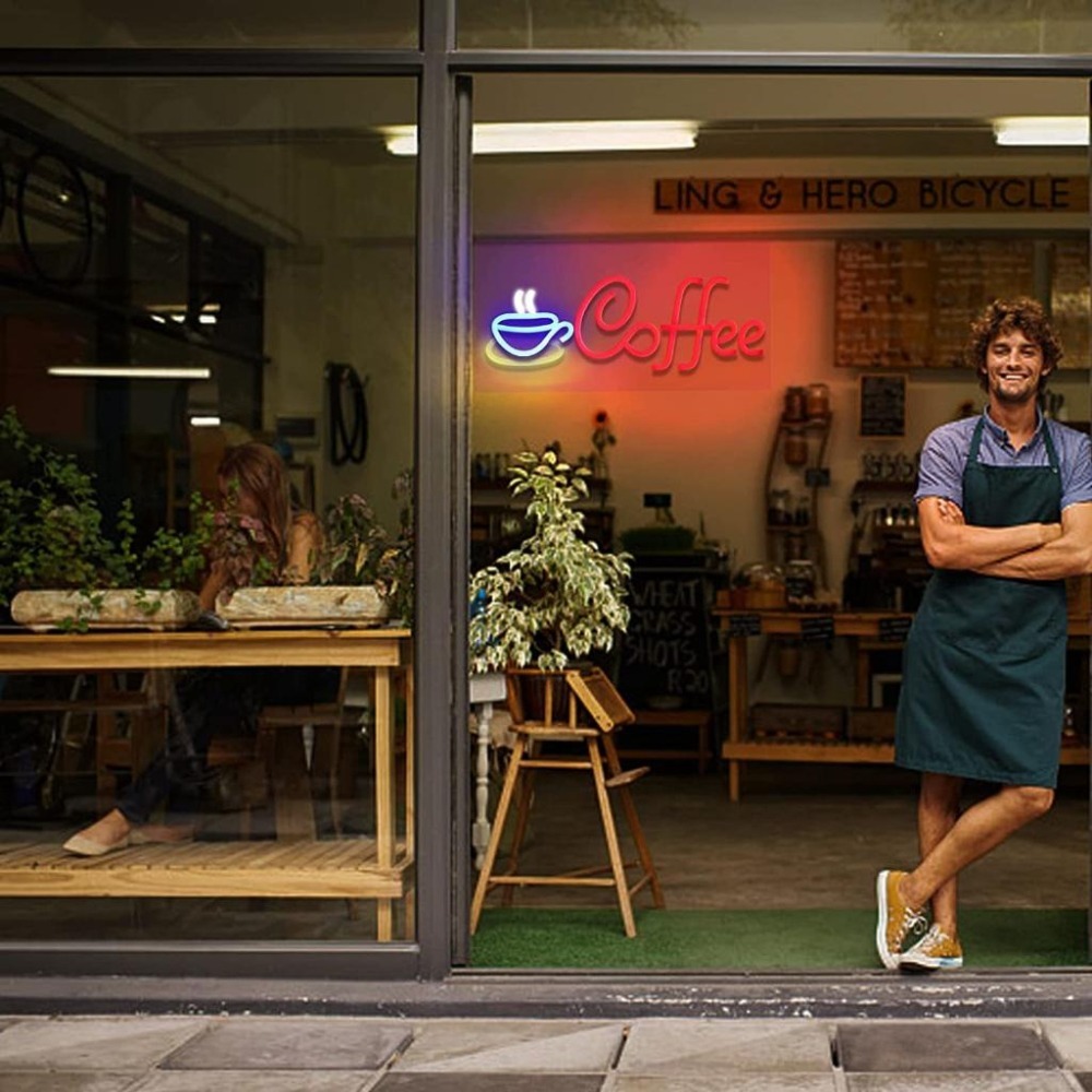 ☕COFFEE 咖啡 招牌霓虹燈☕客製霓虹燈 招牌燈 氣氛燈 氛圍燈 LED燈條 居家裝潢 生日 派對 店面佈置 背景牆-細節圖7