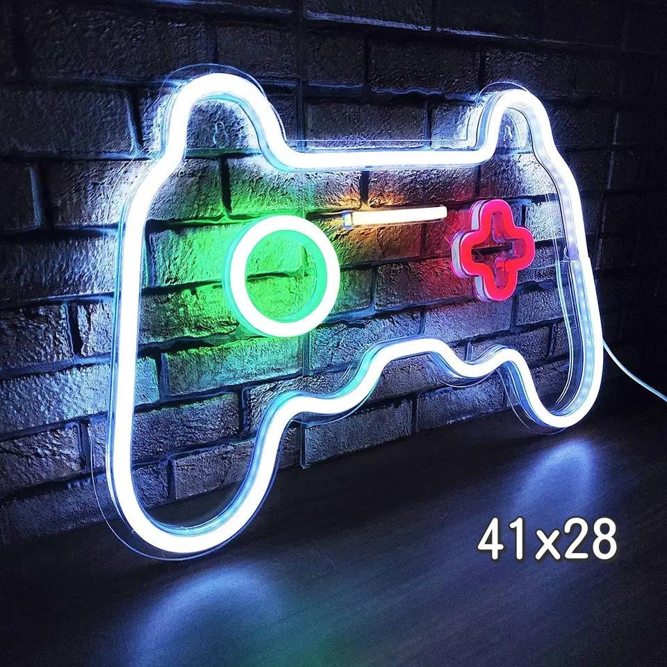 【特價促銷】🎮電玩把手 遊戲把手(白光)🎮招牌霓虹燈 牆壁裝飾 桌遊房 遊戲間 電競房 店面佈置 招牌客製-細節圖2