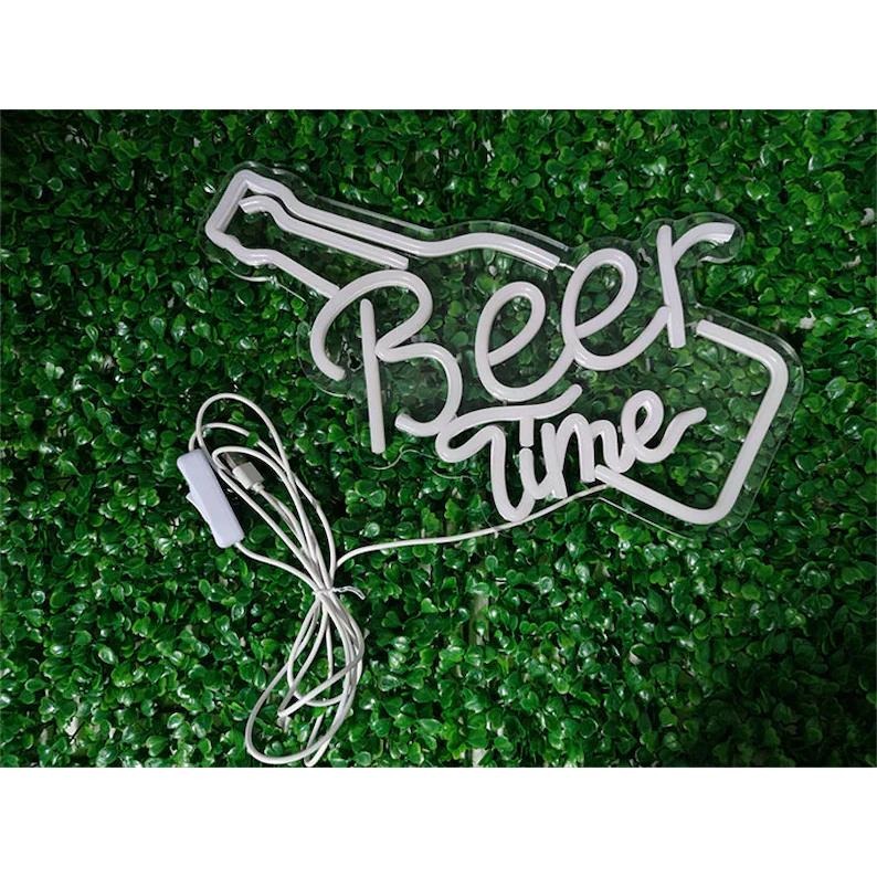 🍺BeerTime 啤酒歡樂時光🍺大型招牌霓虹燈 牆壁裝飾 桌遊房 遊戲間 電競房 店面佈置 招牌燈條 霓虹燈條 壁燈-細節圖4