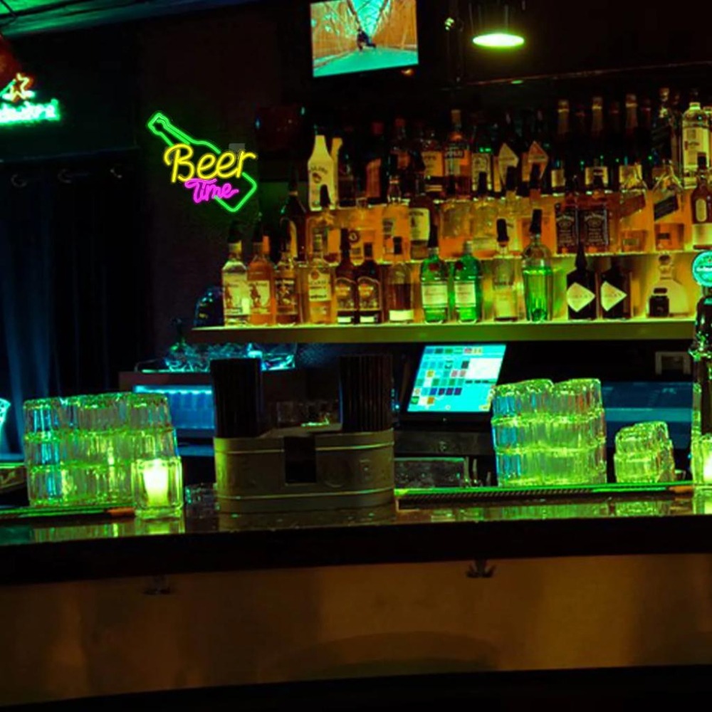 🍺BeerTime 啤酒歡樂時光🍺大型招牌霓虹燈 牆壁裝飾 桌遊房 遊戲間 電競房 店面佈置 招牌燈條 霓虹燈條 壁燈-細節圖5