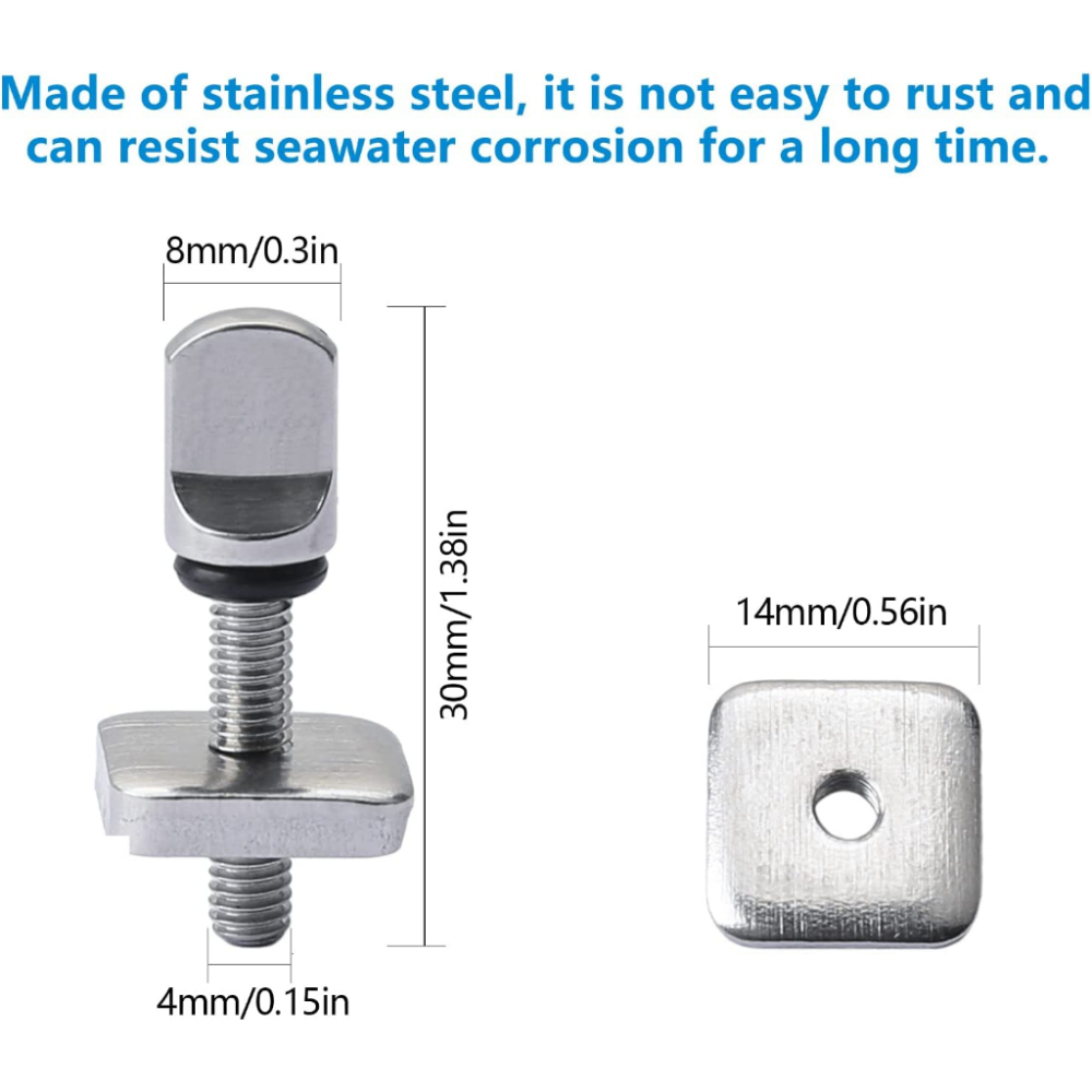 衝浪板 尾舵快拆【輕鬆快速換尾舵】316不銹鋼 FIN快拆 快拆螺絲 尾舵螺絲 衝浪配件 長板 短板 Funboard-細節圖4